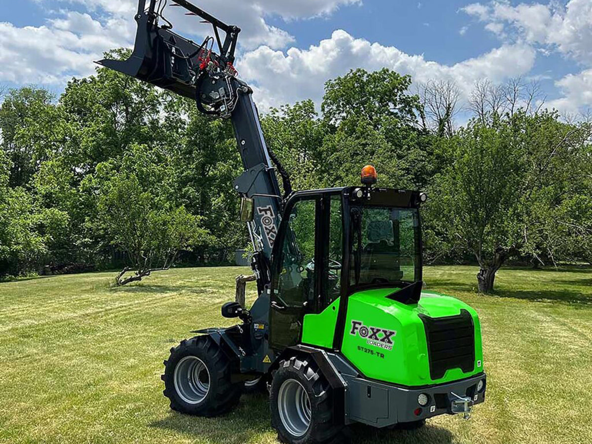 Foxx Loaders ST275-TR Cab Pro Attach Compact Wheel Loader Telescopic Reach, 50 HP Engine