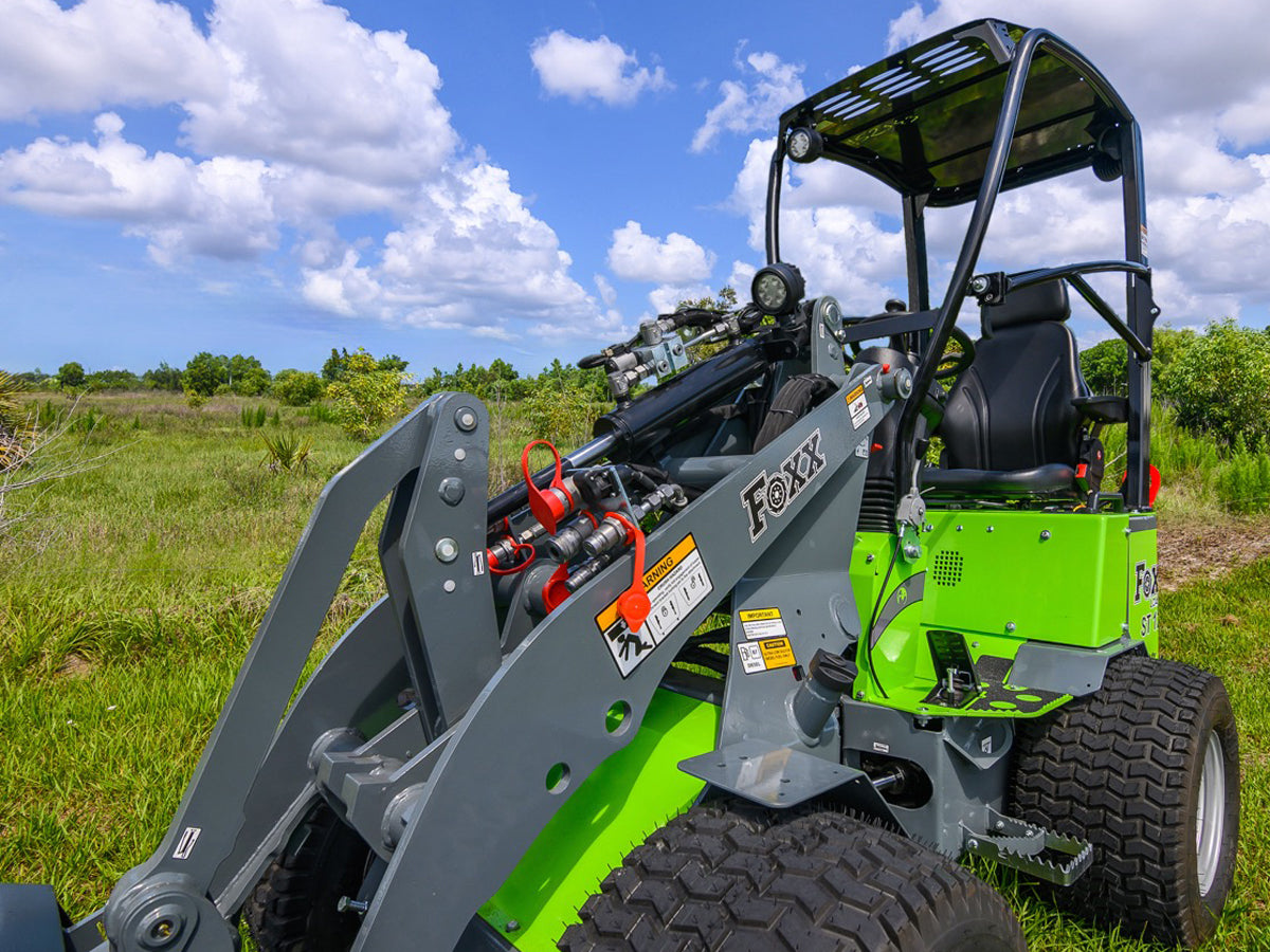 Foxx Loaders ST125-TR Compact Wheel Loader Telescopic Reach, All-Steel Construction, 25 HP Engine