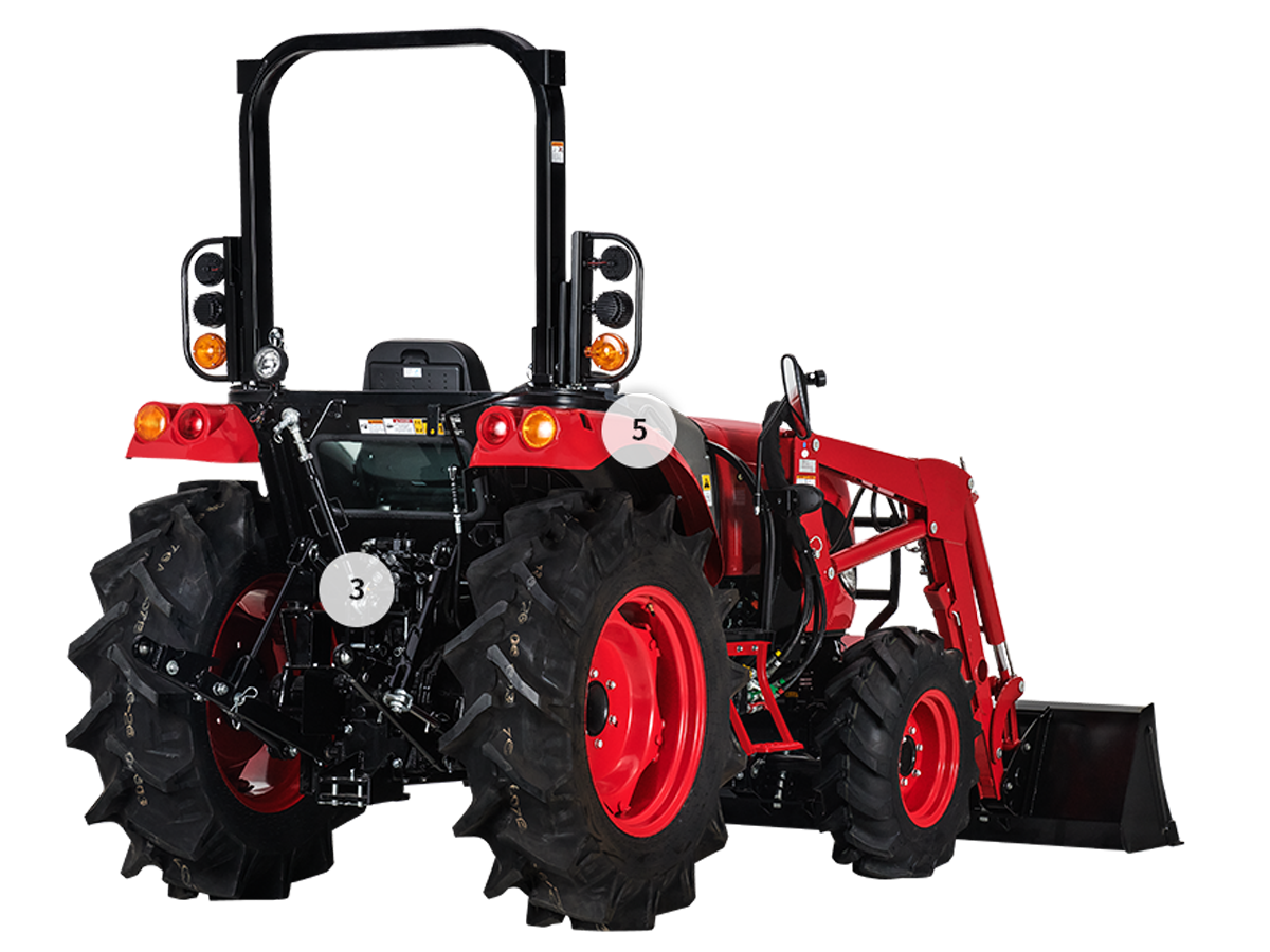 TYM T494 Series 4 Compact Tractor 48.3hp Engine, 3822lb Hitch Lift Capacity