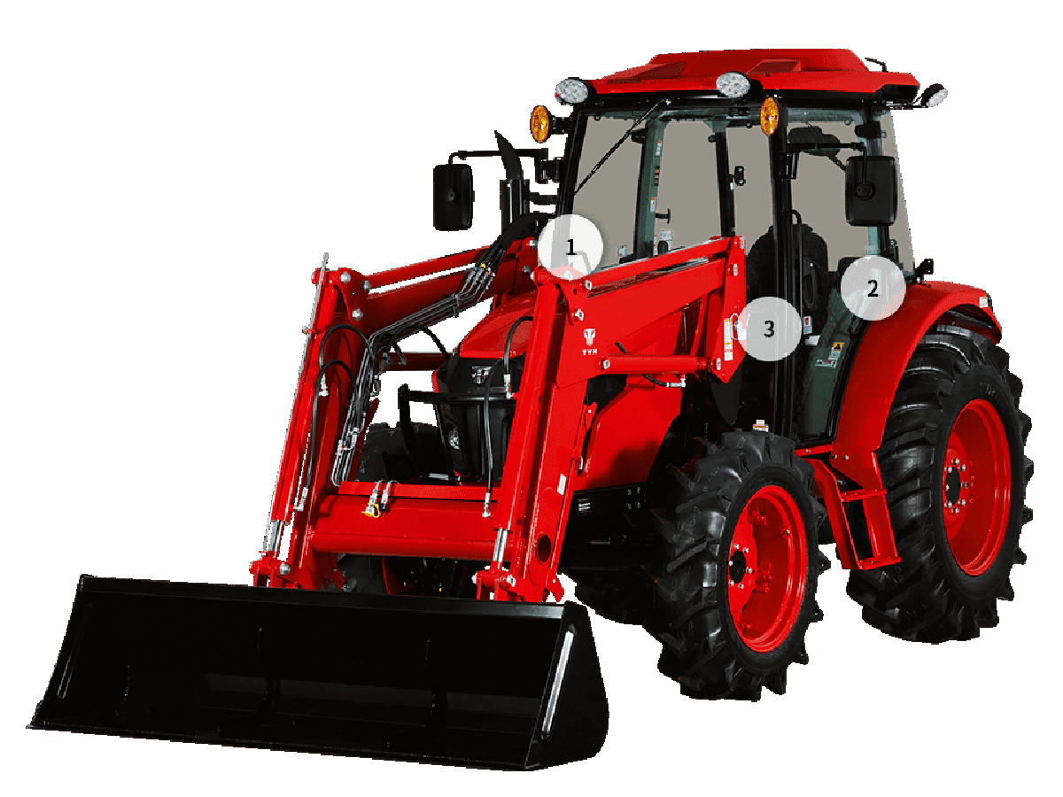 TYM T5068 Series 5 Compact Utility Tractor 68 HP Engine, 4270 lb Hitch Lift Capacity