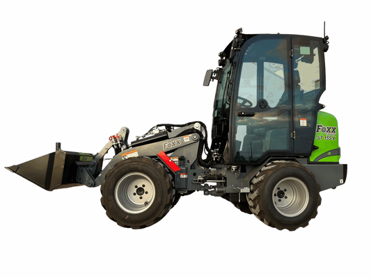 Foxx Loaders ST155-X CAB Compact Wheel Loader, All-Steel Construction, 26 HP Engine