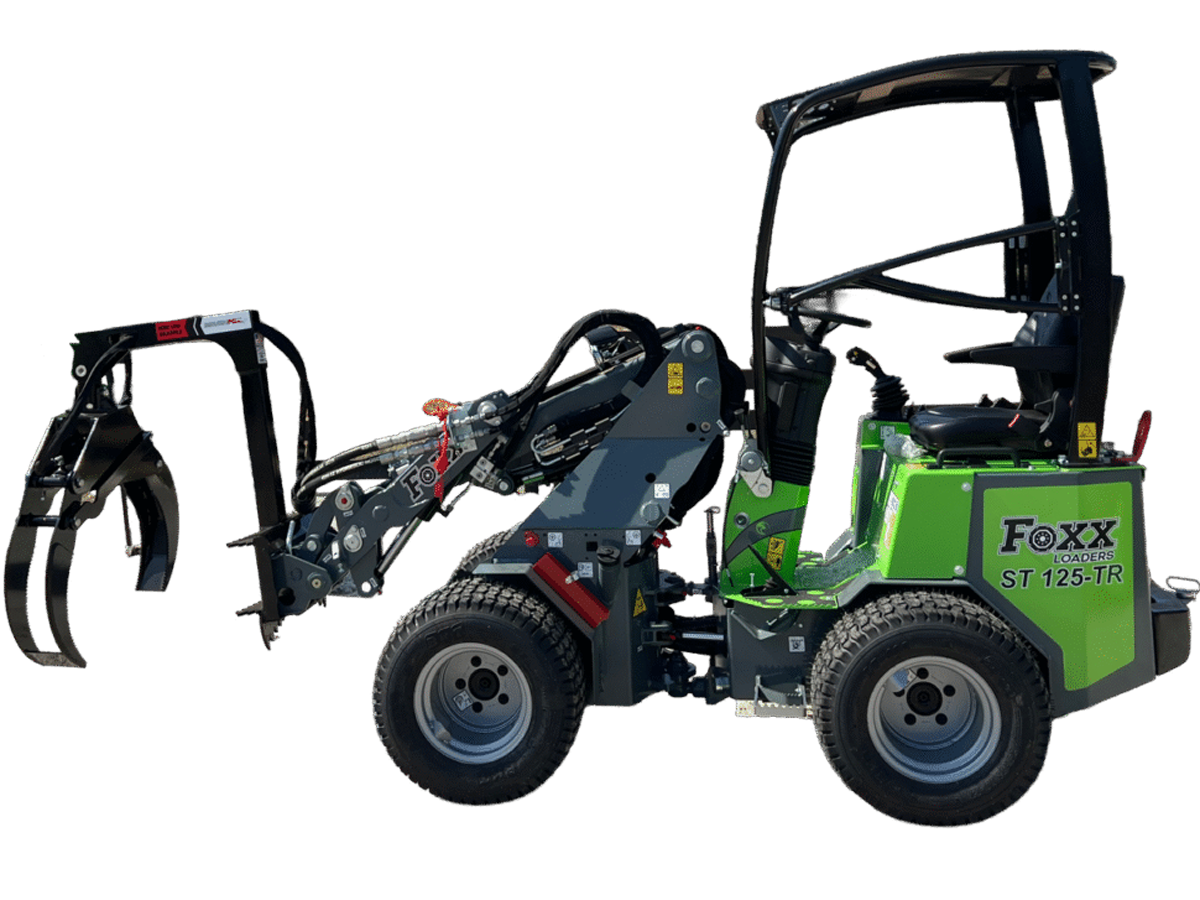 Foxx Loaders ST125-TR Compact Wheel Loader Telescopic Reach, All-Steel Construction, 25 HP Engine