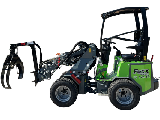 Foxx Loaders ST125-TR Compact Wheel Loader Telescopic Reach, All-Steel Construction, 25 HP Engine