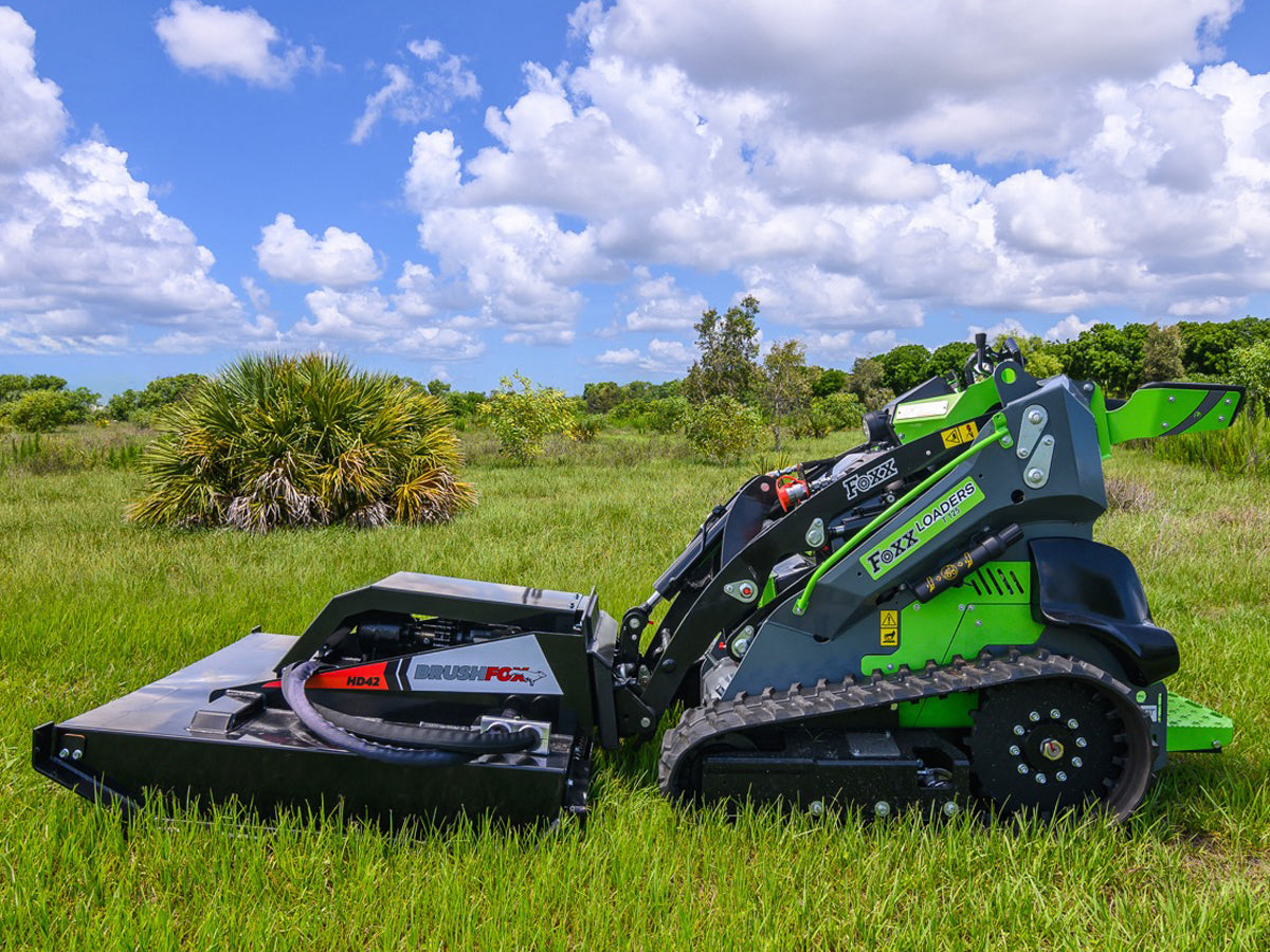 Foxx Loaders T125 Mini Track Loader, All-Steel Construction, 25 HP Engine