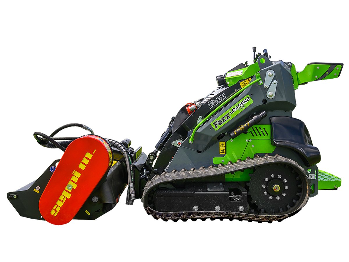 Foxx Loaders T125 Mini Track Loader, All-Steel Construction, 25 HP Engine