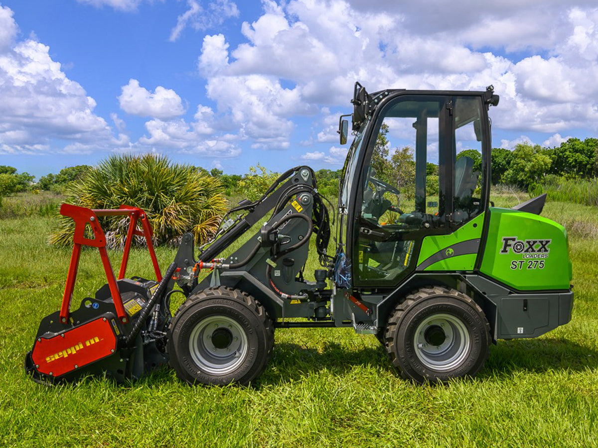 Foxx Loaders ST275-TR Cab Pro Attach Compact Wheel Loader Telescopic Reach, 50 HP Engine