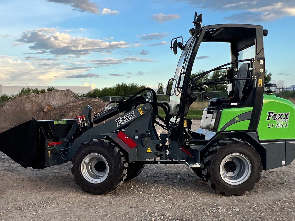 Foxx Loaders ST255-X Compact Wheel Loader, All Steel Construction, 33 HP Engine