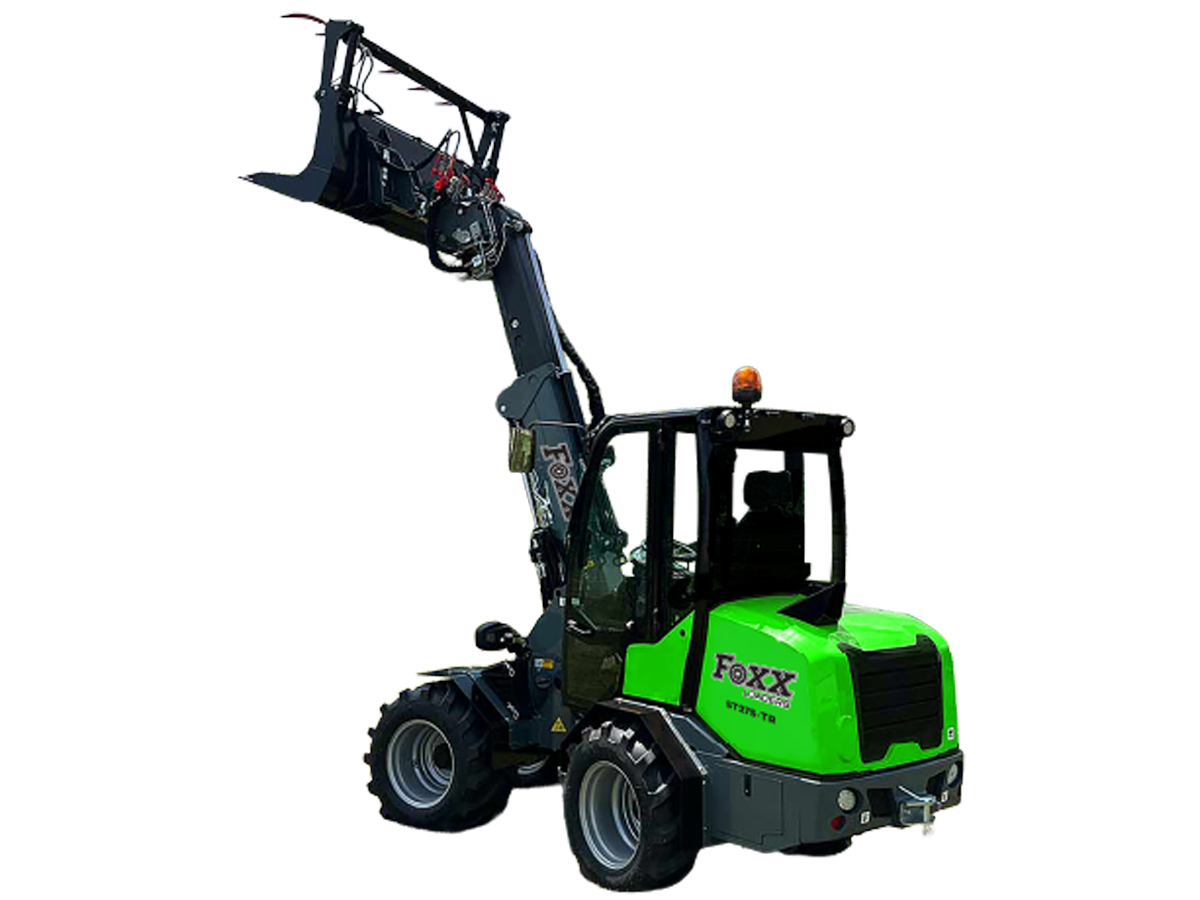 Foxx Loaders ST275-TR Cab Pro Attach Compact Wheel Loader Telescopic Reach, 50 HP Engine