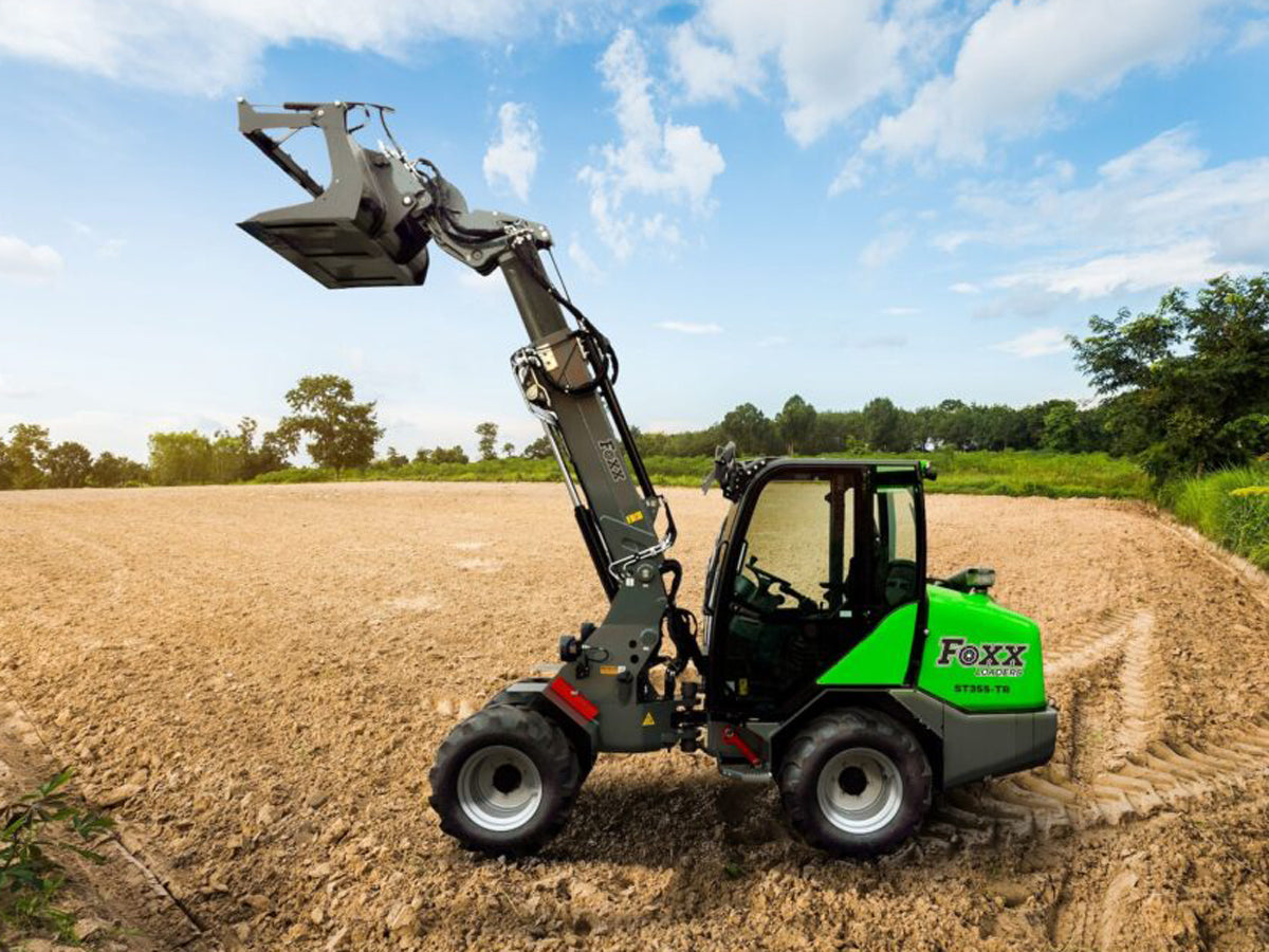 Foxx Loaders ST 355-TR Cab Compact Wheel Loader Telescopic Reach, 66 HP Engine