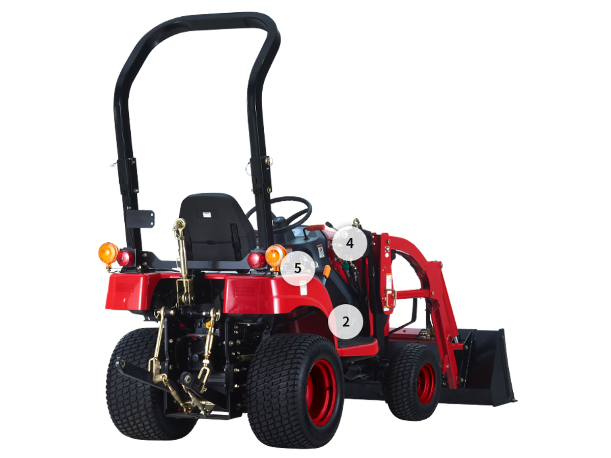 TYM T224H Series 1 Sub-Compact Tractor 21.5hp Engine, 1100lb Hitch Lift Capacity
