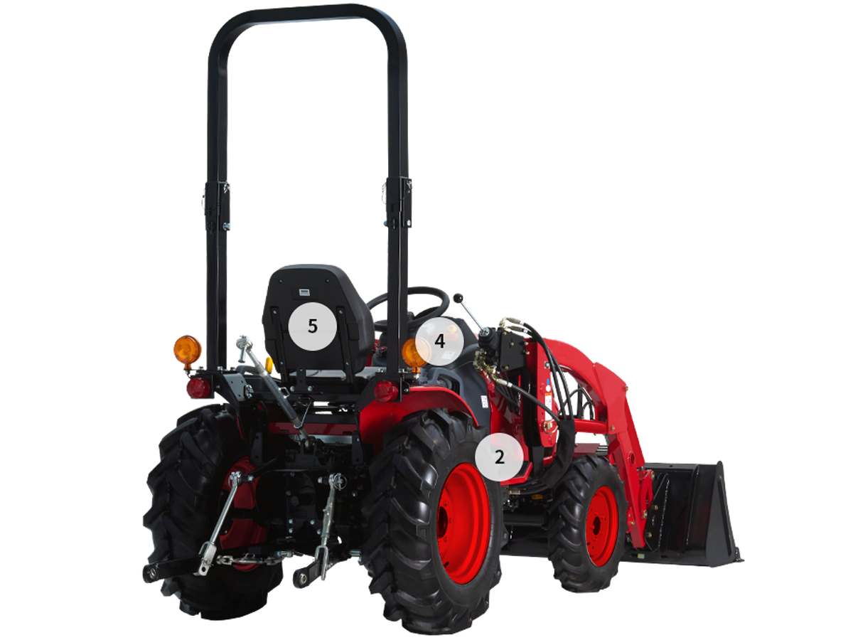 TYM T254H Series 1 Sub-Compact Tractor 23.9 HP Engine, 1214 lb Hitch Lift Capacity