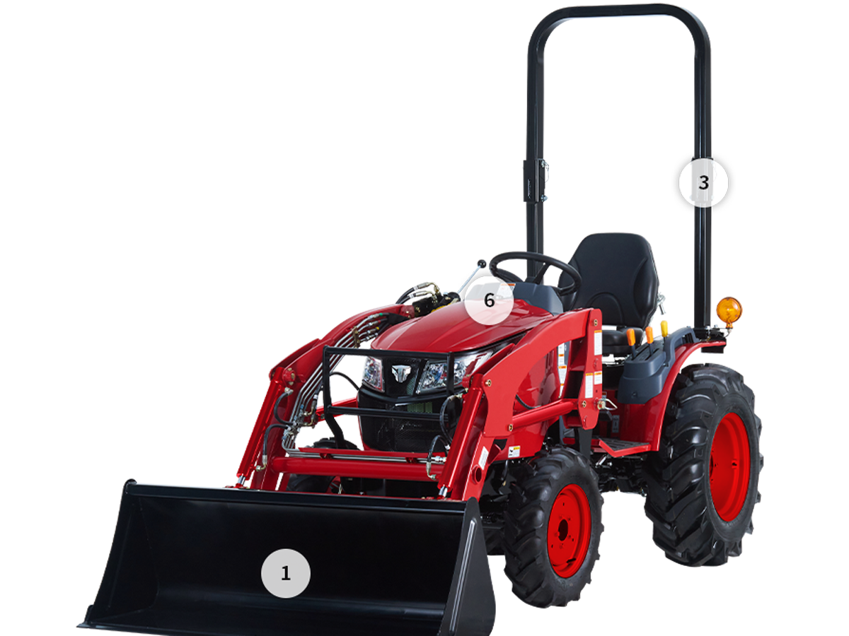 TYM T254H Series 1 Sub-Compact Tractor 23.9 HP Engine, 1214 lb Hitch Lift Capacity