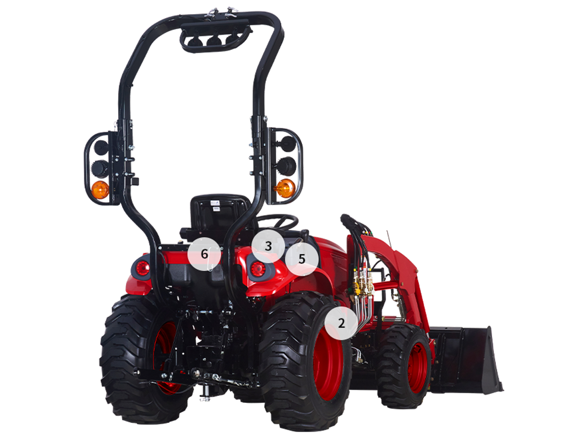 TYM T25H Series 2 Sub-Compact Tractor 24.7 HP Engine, 1551.2 lb Hitch Lift Capacity