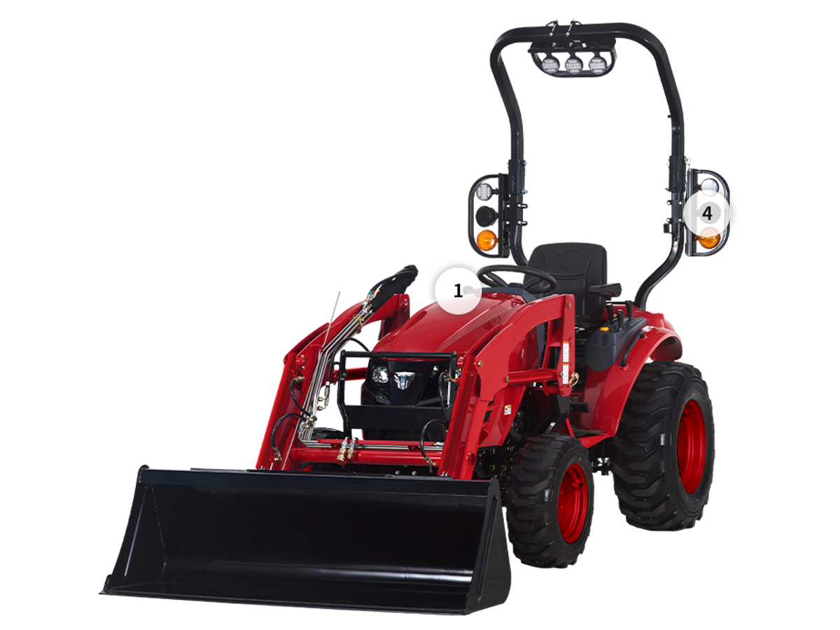 TYM T25H Series 2 Sub-Compact Tractor 24.7 HP Engine, 1551.2 lb Hitch Lift Capacity