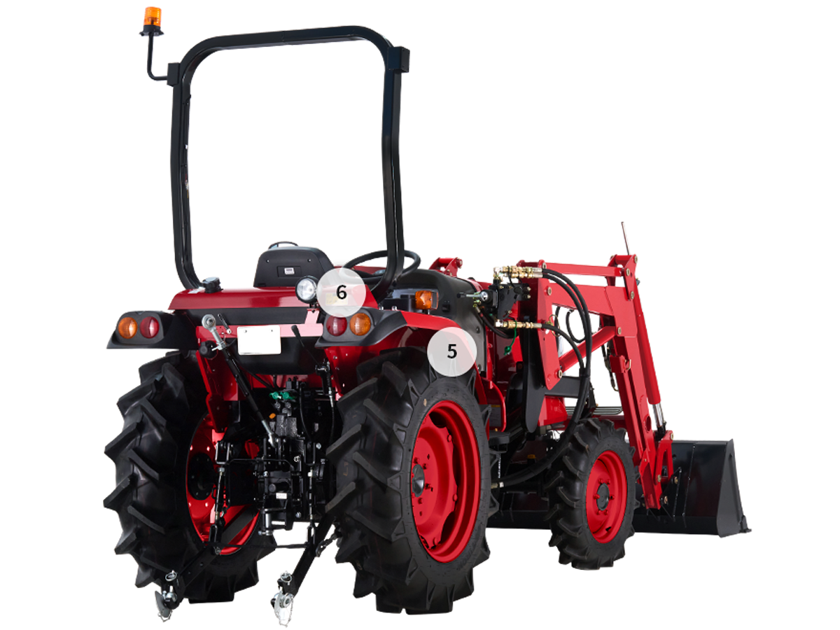 TYM T474HC Series 3 Compact Tractor 48.3 HP Engine, 2689.6 lb Hitch Lift Capacity
